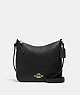 COACH®,ELLIE FILE BAG,Pebbled Leather,Everyday,Gold/Black,Front View
