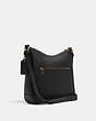 COACH®,ELLIE FILE BAG,Pebbled Leather,Medium,Everyday,Gold/Black,Angle View