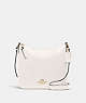 COACH®,ELLIE FILE BAG,Pebbled Leather,Everyday,Gold/Chalk,Front View