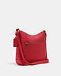 COACH®,ELLIE FILE BAG,Pebbled Leather,Medium,Everyday,Gold/1941 Red,Angle View