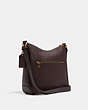COACH®,ELLIE FILE BAG,Pebbled Leather,Medium,Everyday,Gold/Oxblood 1,Angle View