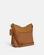 COACH®,ELLIE FILE BAG,Pebbled Leather,Everyday,Gold/Light Saddle,Angle View