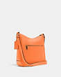 COACH®,ELLIE FILE BAG,Pebbled Leather,Medium,Everyday,Gold/Candied Orange,Angle View