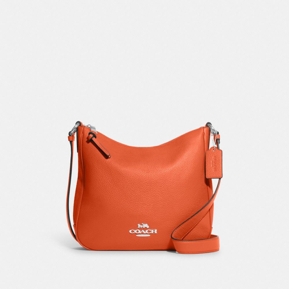 Silver Bright Orange Ellie File Bag