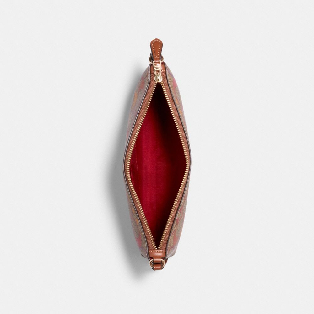 Zip Top Crossbody In Rainbow Signature Canvas