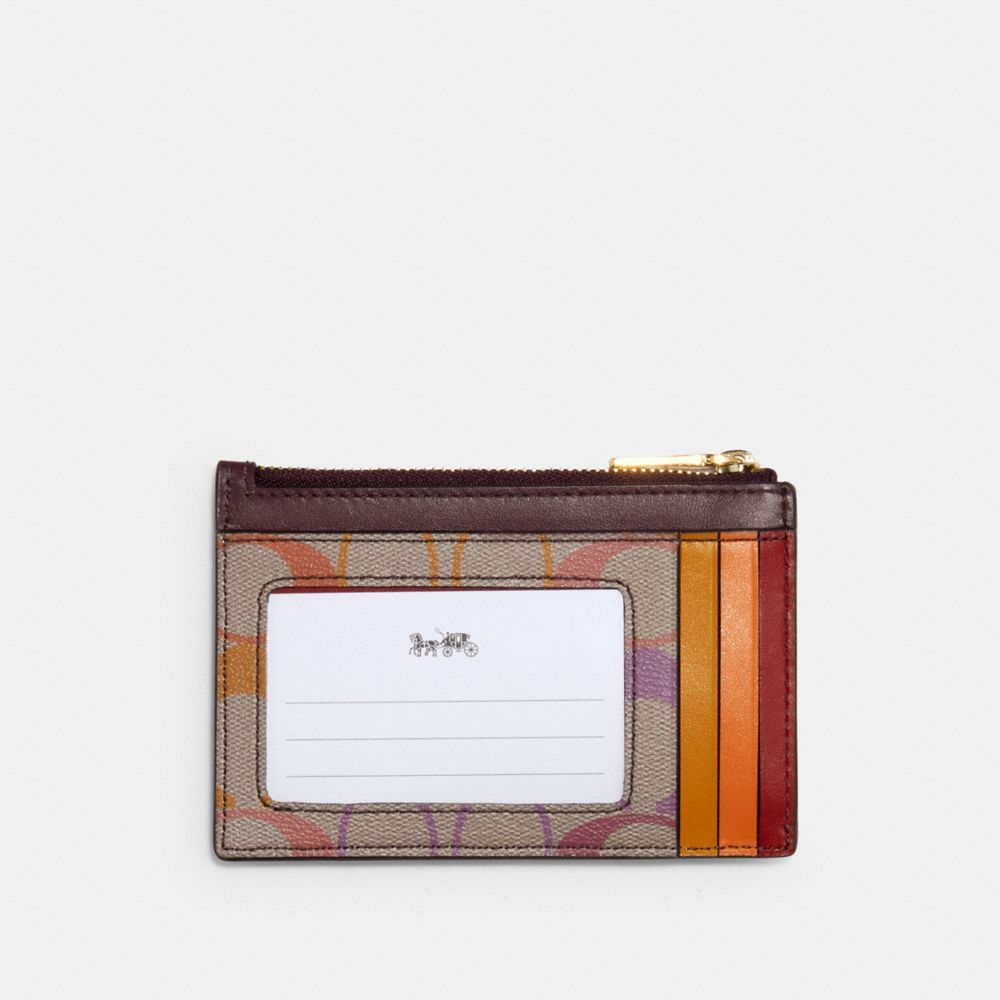 COACH® Outlet | Xl Mini Skinny Id Case In Rainbow Signature Canvas