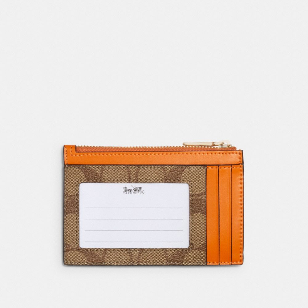 Xl Mini Skinny Id Case In Signature Canvas With Rainbow