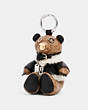 Bear Bag Charm In Signature Canvas With Moto Jacket