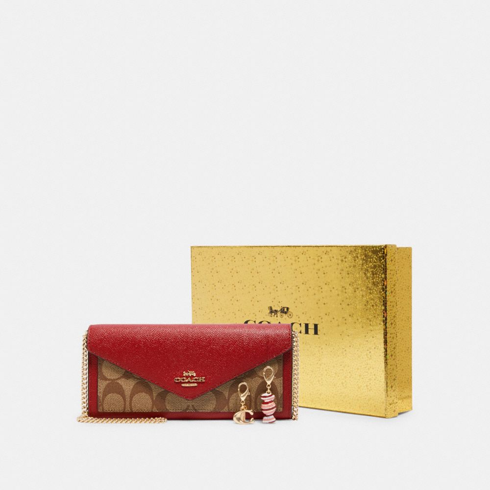 Slim envelope wallet in signature canvas sale