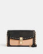 COACH®,LANE CROSSBODY IN SIGNATURE CANVAS WITH RIVETS,Mini,Gold/Brown Taupe Multi,Front View