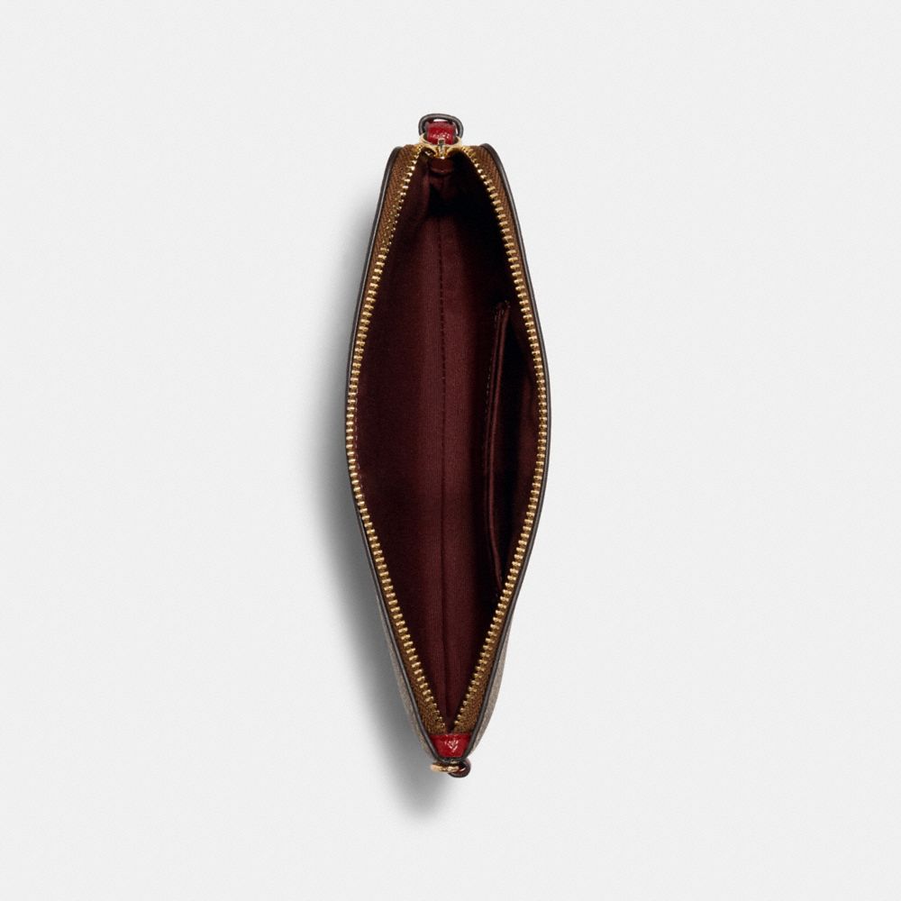 Boxed Large Corner Zip Wristlet In Signature Canvas