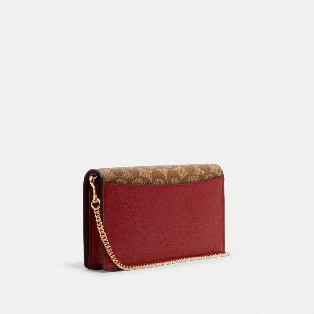 COACH Outlet Boxed Anna Foldover Crossbody Clutch In Signature