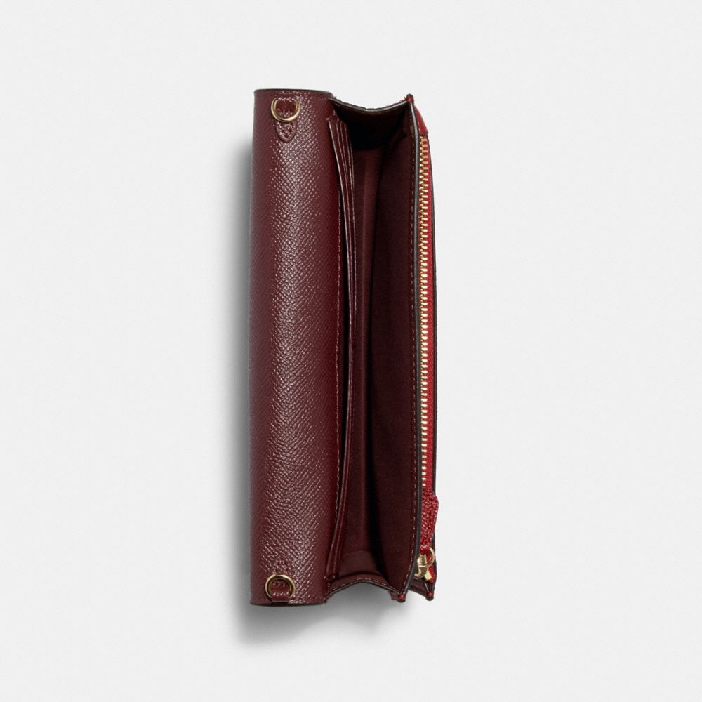 Boxed Anna Foldover Crossbody Clutch In Signature Canvas