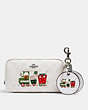 Boxed Small Boxy Cosmetic Case And Mirror Bag Charm In Signature Canvas With Train