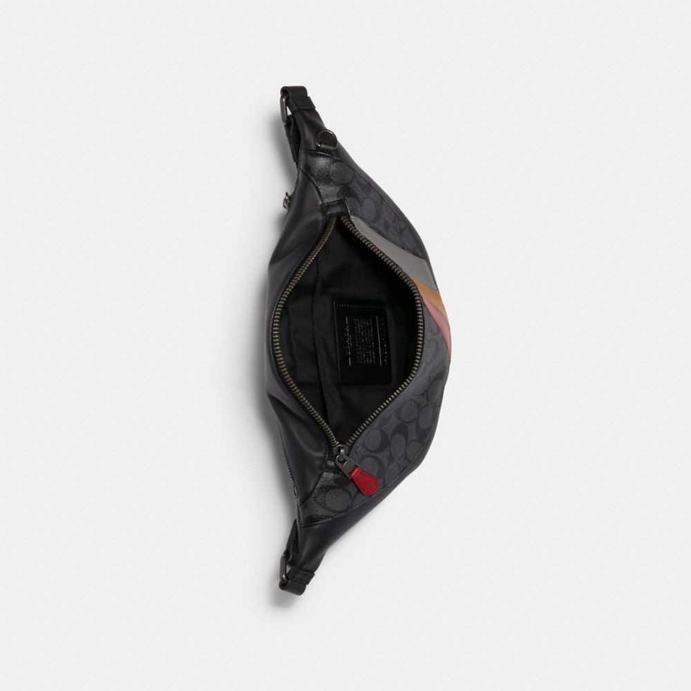 Warren Belt Bag In Signature Canvas With Diagonal Stripe