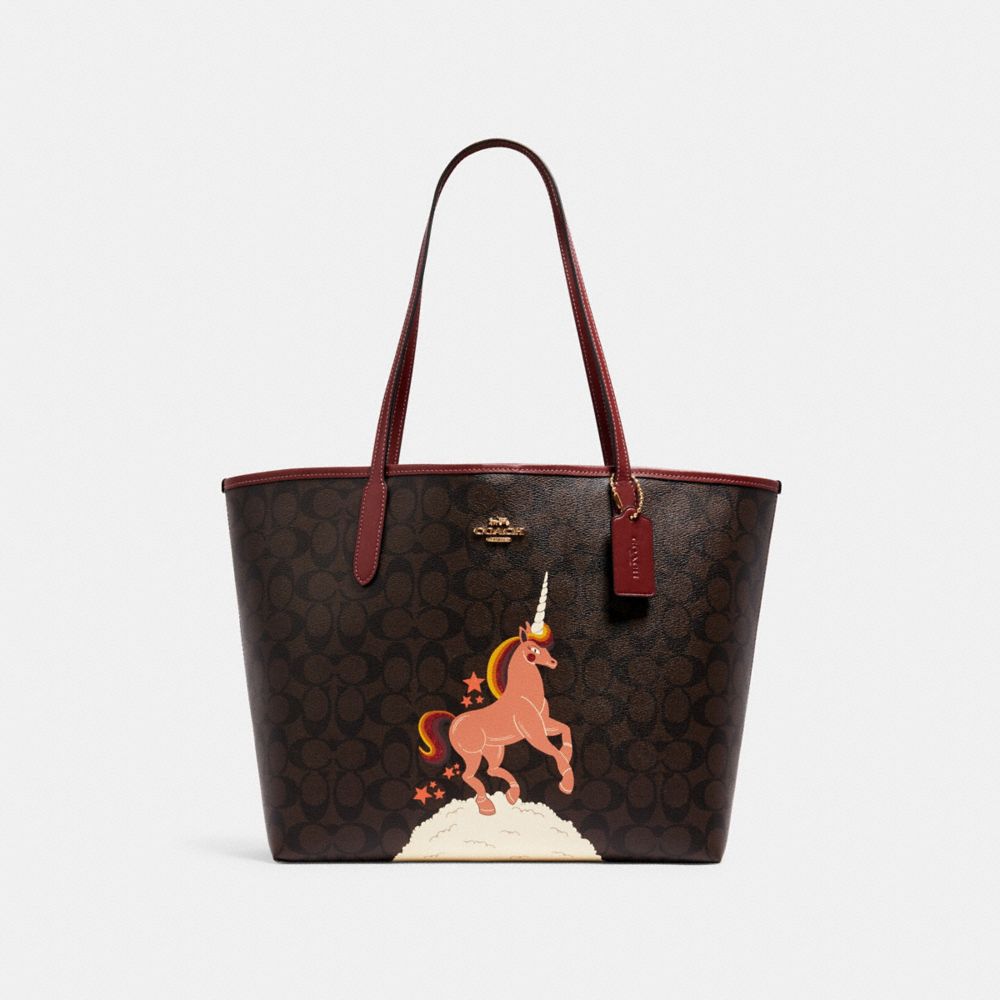 Unicorn Star Print Canvas Tote - Seven Season