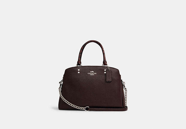 COACH®,LILLE CARRYALL,Large,Silver/Oxblood 1,Front View