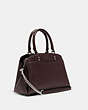 COACH®,MINI LILLIE CARRYALL,Silver/Oxblood 1,Angle View