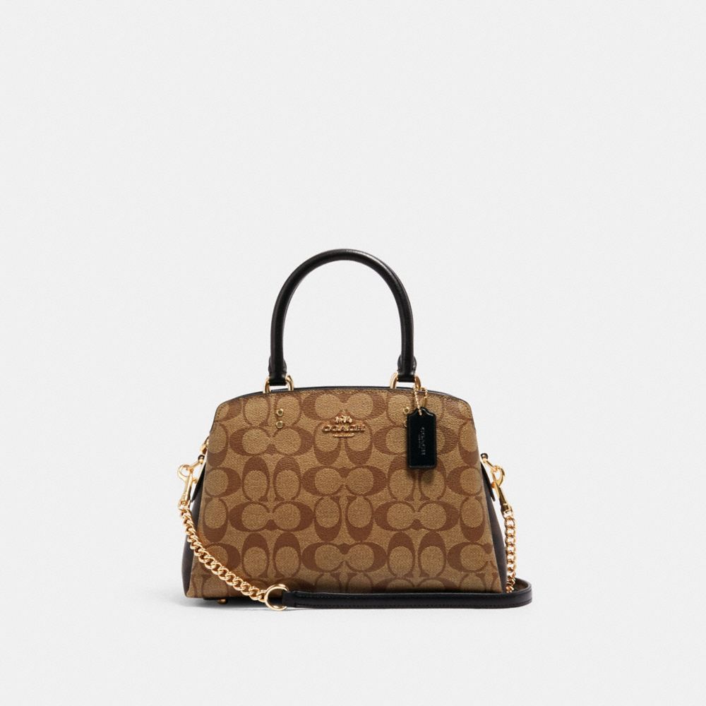 COACH® Outlet | Mini Lillie Carryall In Blocked Signature Canvas