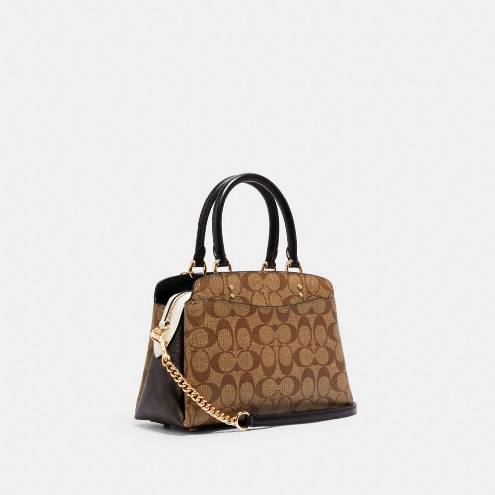 COACH® Outlet  Mini Lillie Carryall In Blocked Signature Canvas