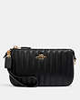 COACH®,NOLITA 19 WITH LINEAR QUILTING,Leather,Mini,Gold/Black,Front View