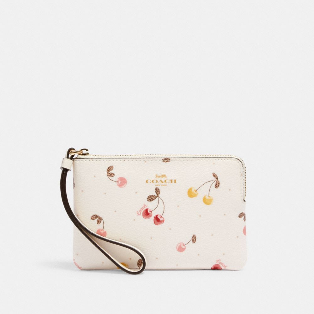 Coach+CA785+Ditsy+Floral+Corner+Zip+Wristlet+Small+Clutch+Pink+Multicolor  for sale online