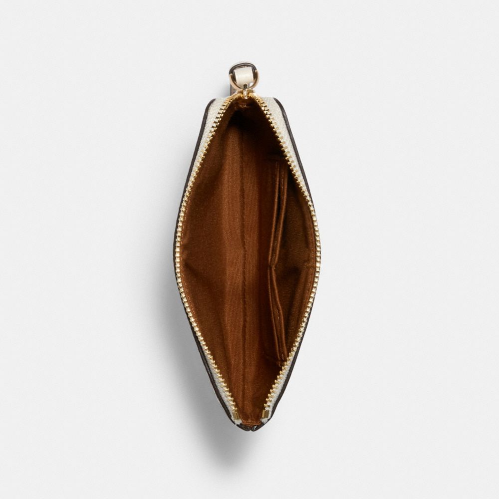 Corner Zip Wristlet With Painted Cherry Print