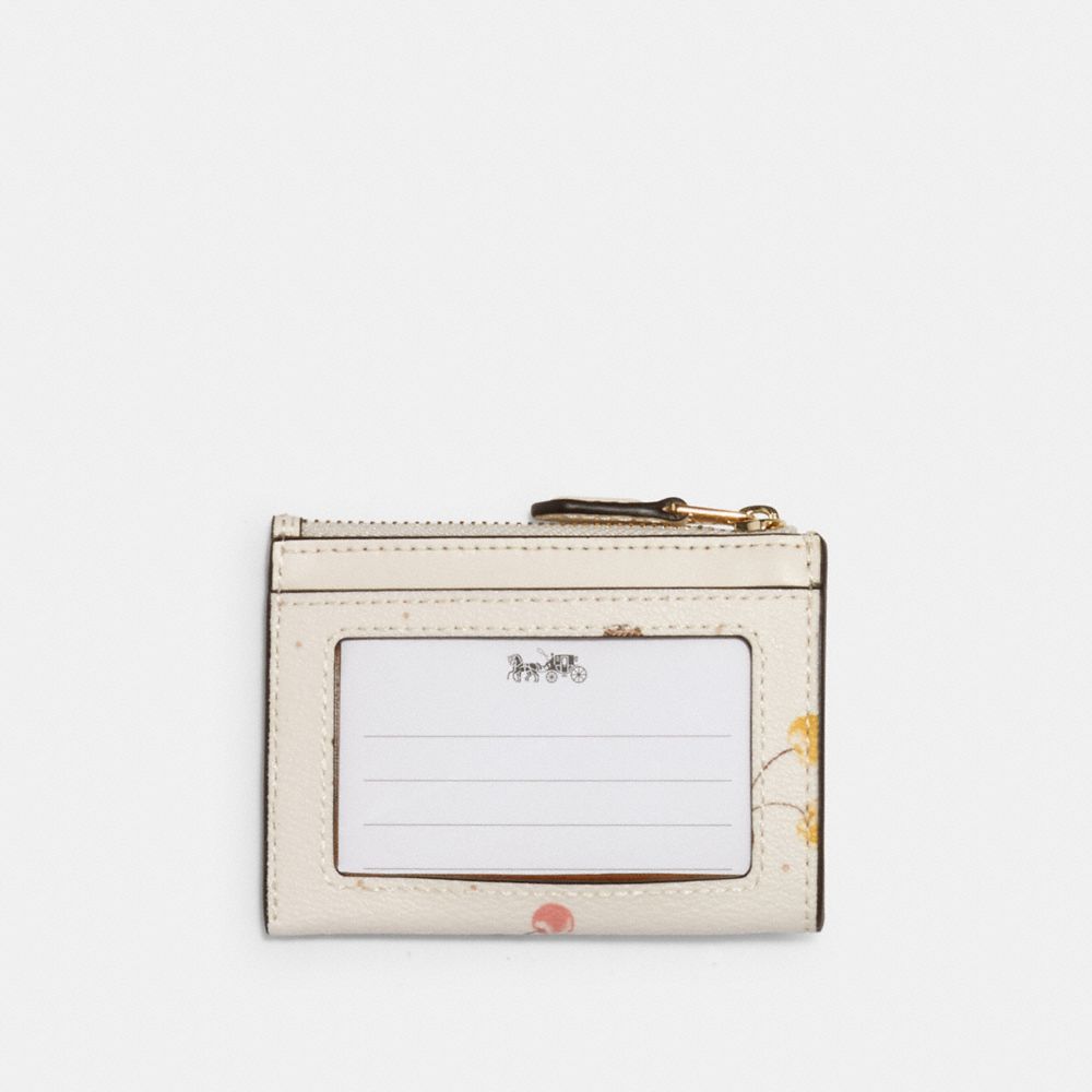 COACH Mini Skinny Id Case With Painted Cherry Print