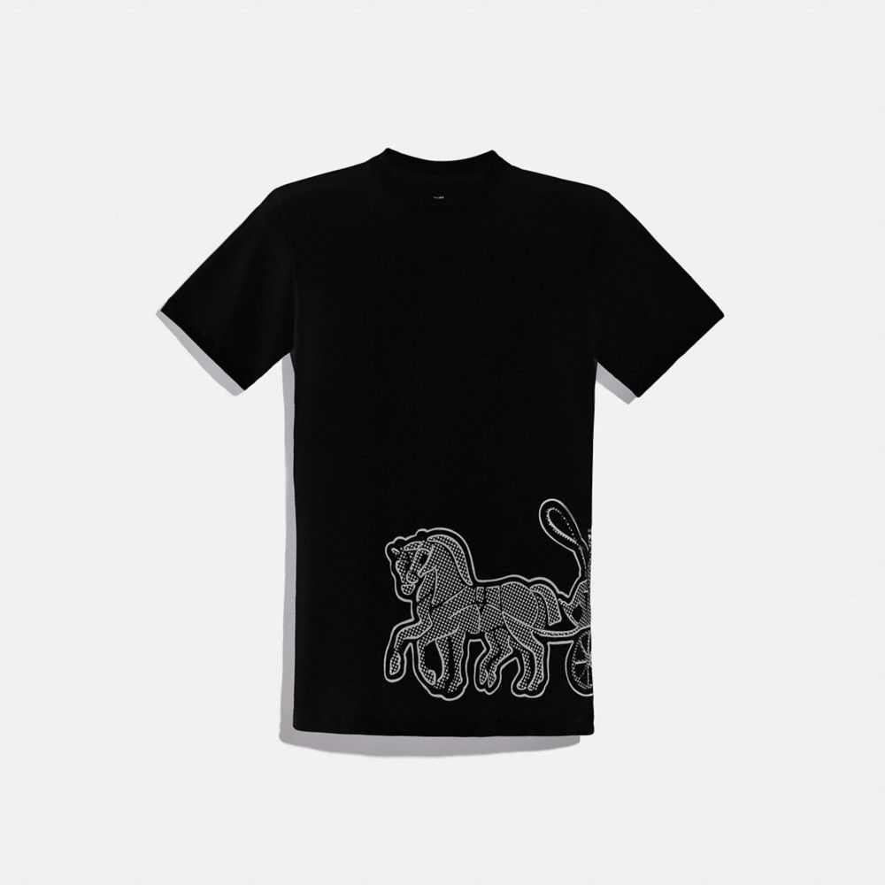 T-shirt avec motif cheval et chariot