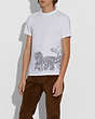 COACH®,HORSE AND CARRIAGE T-SHIRT,cotton,White,Scale View