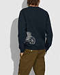 COACH®,HORSE AND CARRIAGE SWEATSHIRT,cotton,NAVY,Scale View