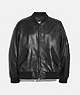 COACH®,LEATHER MA-1 JACKET,Smooth Leather,Black,Front View