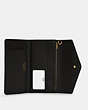 COACH®,TRAVEL ENVELOPE WALLET IN SIGNATURE CANVAS,pvc,Gold/Brown Black,Inside View,Top View