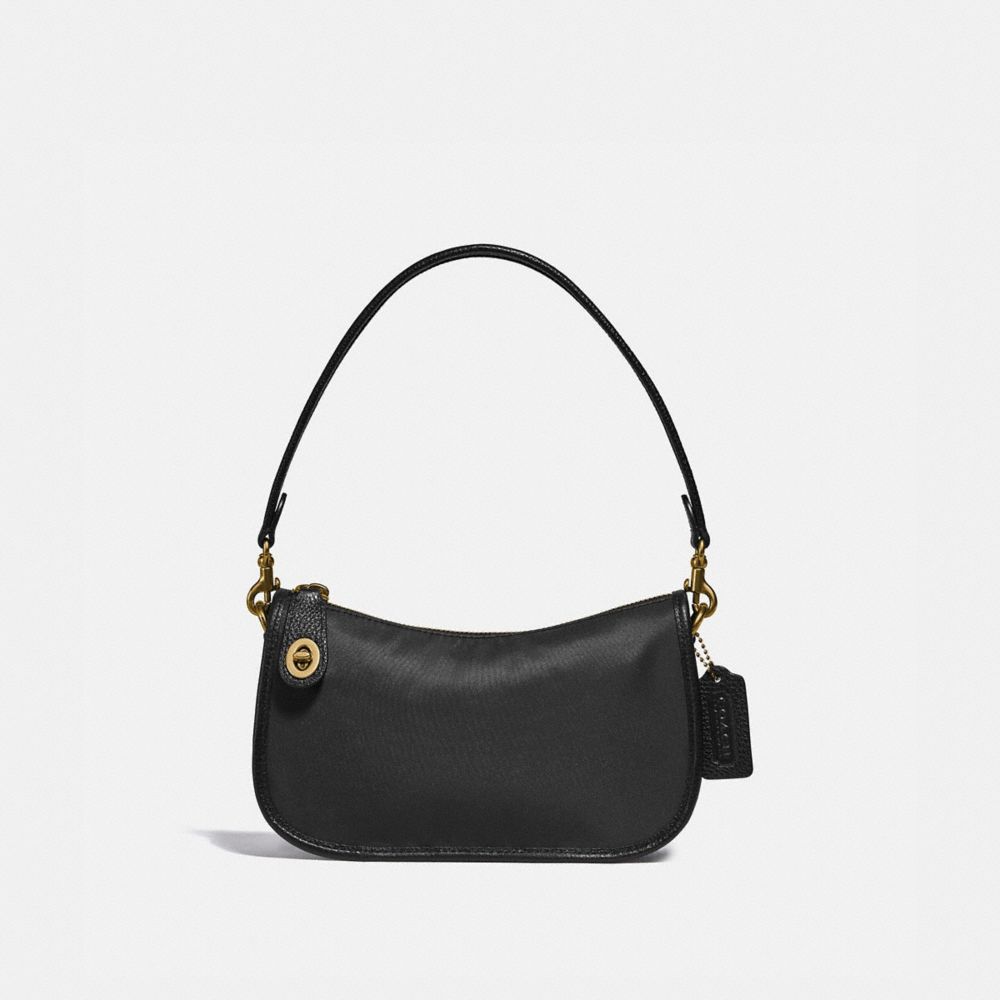 S black leather Rose bag