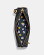 COACH®,SWINGER BAG WITH VINTAGE ROSE PRINT INTERIOR,Nylon,Medium,Brass/Black,Inside View,Top View