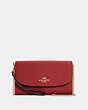 COACH®,GEMMA CLUTCH CROSSBODY,Leather,Mini,Gold/1941 Red,Front View