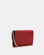 COACH®,GEMMA CLUTCH CROSSBODY,Leather,Mini,Gold/1941 Red,Angle View