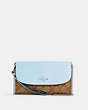 COACH®,GEMMA CLUTCH CROSSBODY IN SIGNATURE CANVAS,Silver/Khaki/Waterfall,Front View