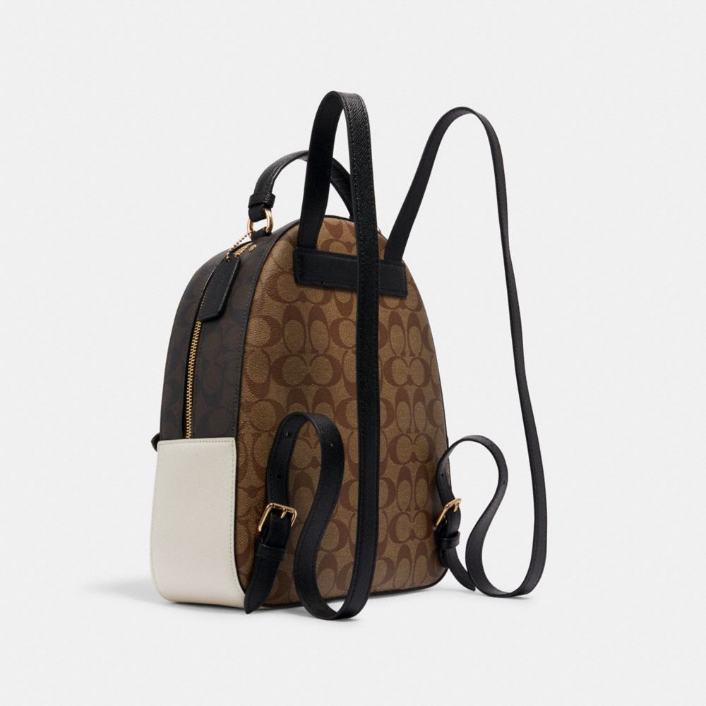 COACH® Outlet | Jordyn Backpack In Blocked Signature Canvas