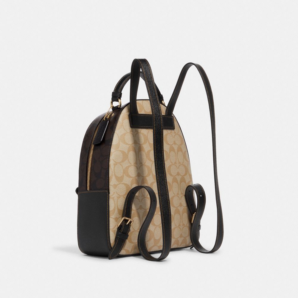 COACH® Outlet | Jordyn Backpack In Blocked Signature Canvas