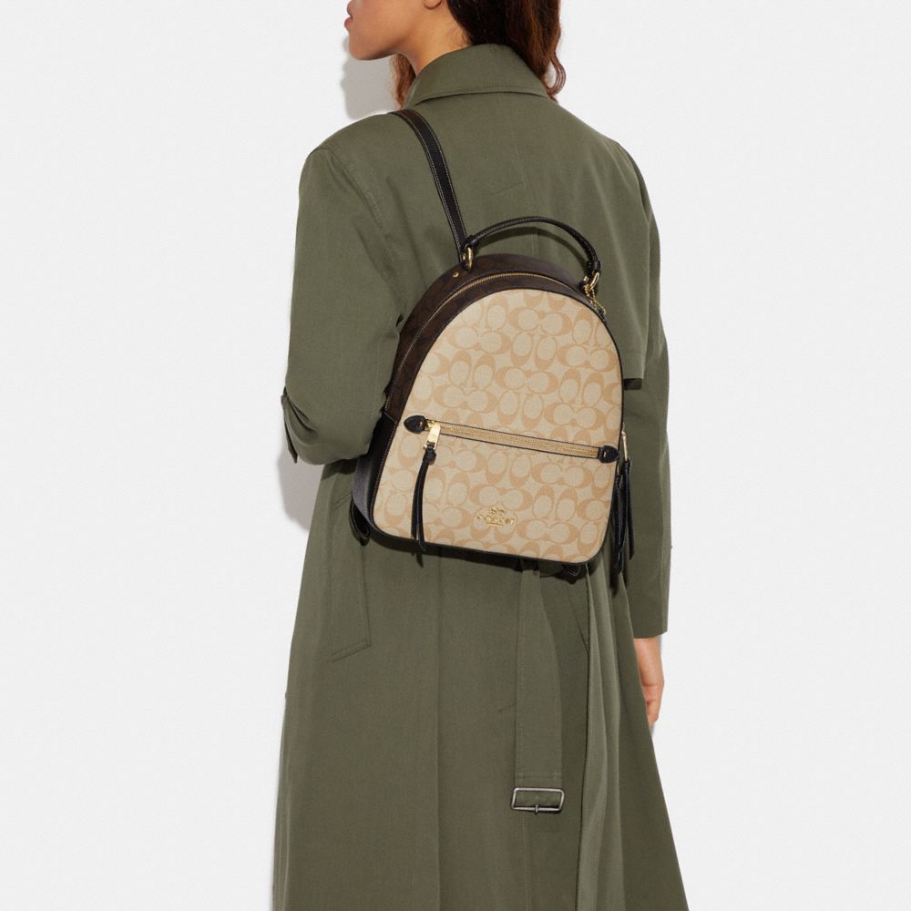 Jordyn Backpack In Blocked Signature Canvas