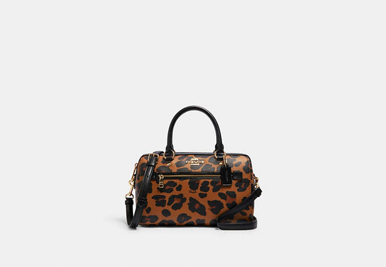 Rowan Satchel Bag With Leopard Print