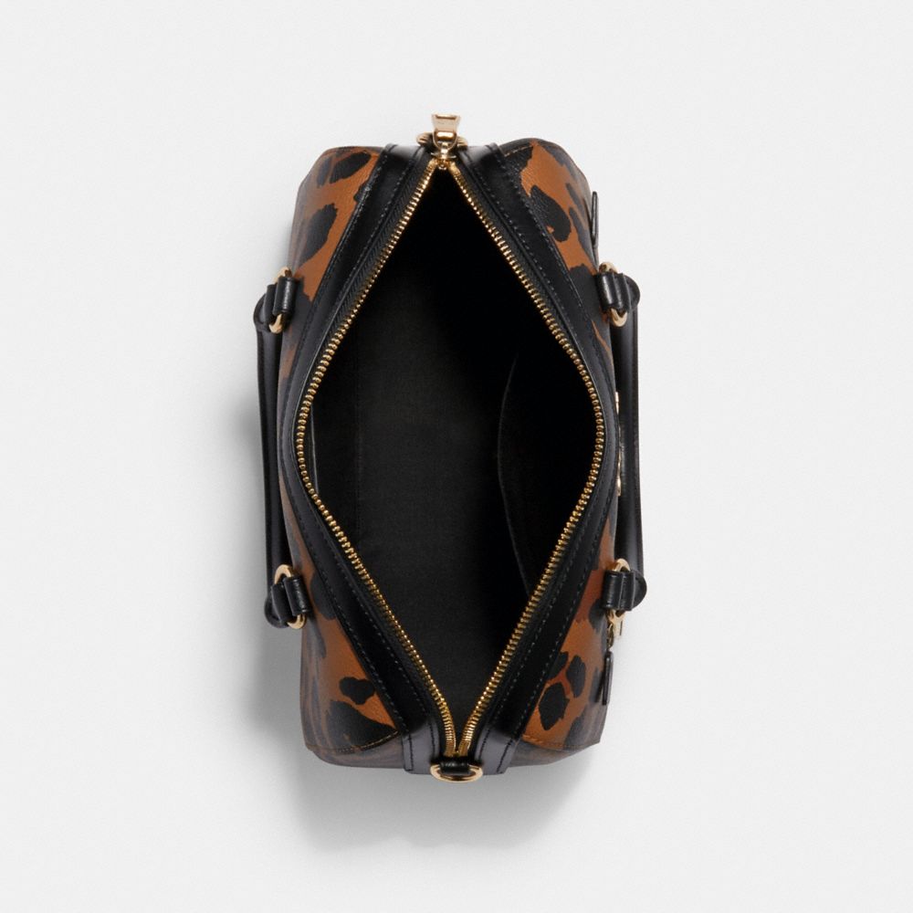 Rowan Satchel Bag With Leopard Print