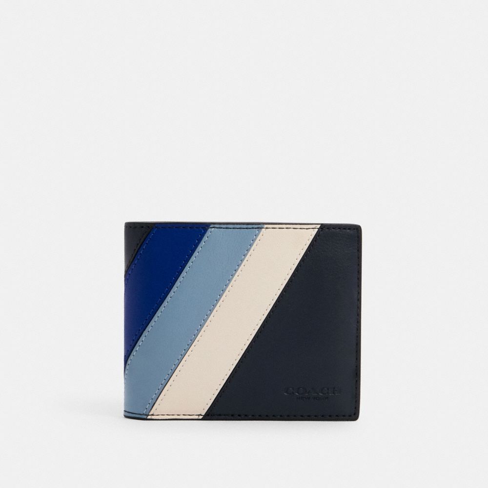 Portefeuille 3 en 1 avec rayure diagonale