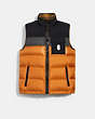 COACH®,DOWN VEST,n/a,Ginger / Ginger Check,Front View