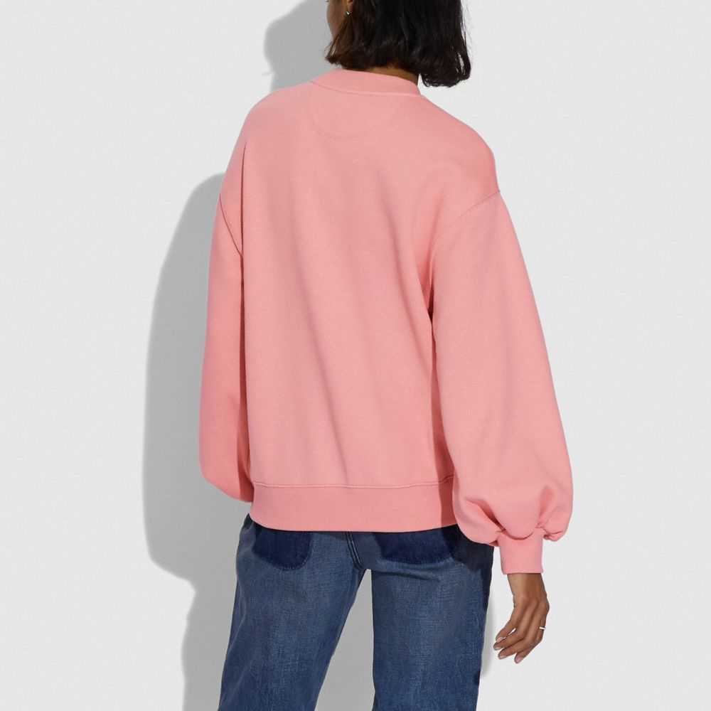 COACH®,Rexy City Skyline Sweatshirt With Puff Sleeve,,Scale View