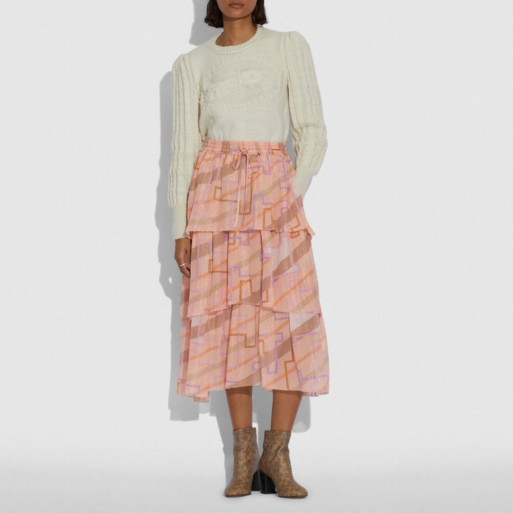 Tiered Midi Skirt