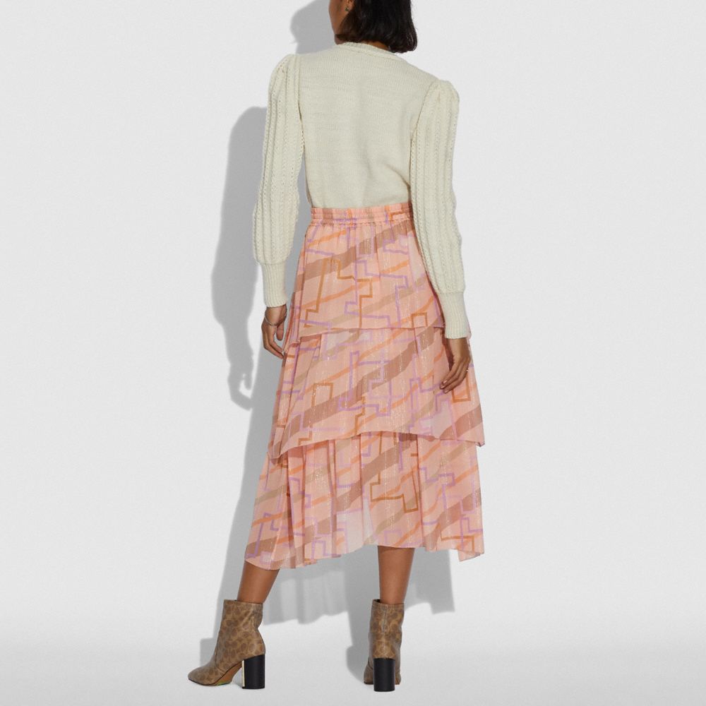 Tiered Midi Skirt