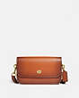 COACH®,DINKY 23,Smooth Leather,Small,Brass/Hazelnut,Front View