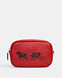 COACH®,LUNAR NEW YEAR CONVERTIBLE BELT BAG WITH OX AND CARRIAGE,Leather,Gold/1941 Red Multi,Front View